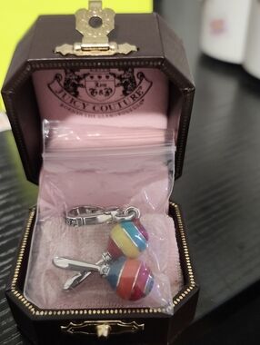 Juicy Couture Colorful Striped Maraca  Charm